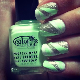 Manicure Monday: Neon & Glitter via The Collabor-eight