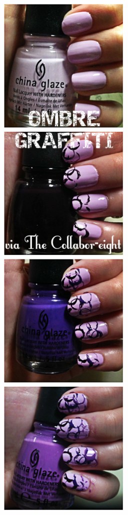 Manicure Monday: Ombre Graffiti via The Collabor-eight