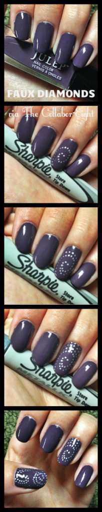 Manicure Monday: Faux Diamonds via The Collabor-Eight